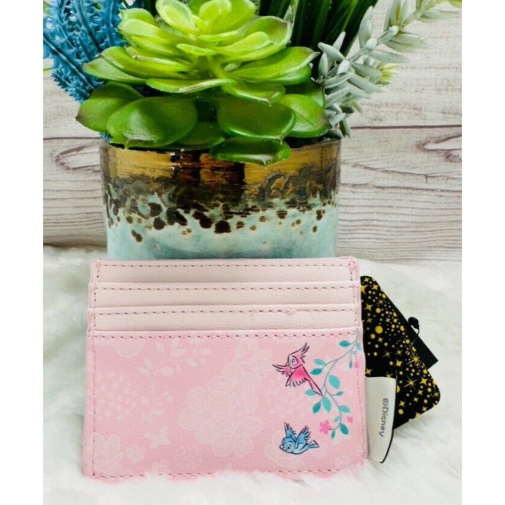 Loungefly Disney Sleeping Beauty Sketch Pink Cardholder NWT - Picture 2 of 2